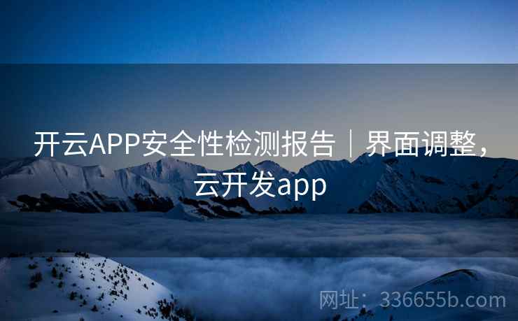 开云APP安全性检测报告｜界面调整，云开发app