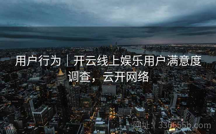 用户行为｜开云线上娱乐用户满意度调查，云开网络